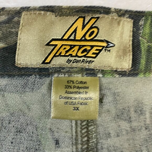 No Trace Camo Pants Mossy Oak Woodland Adjustable Belt Hunting Baggy 3X 46X36 - Picture 4 of 10